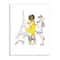 Stupell Industries Bisous Kisses Phrase Parisian Fashion Females and Dogs Wall Plaque